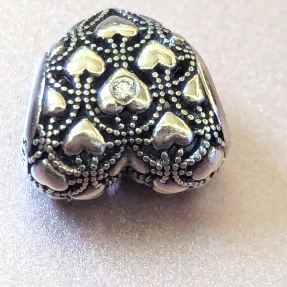 Pandora 2016 Retired Club Charm Sterling Silver with Genuine Diamond - Picture 11 of 13